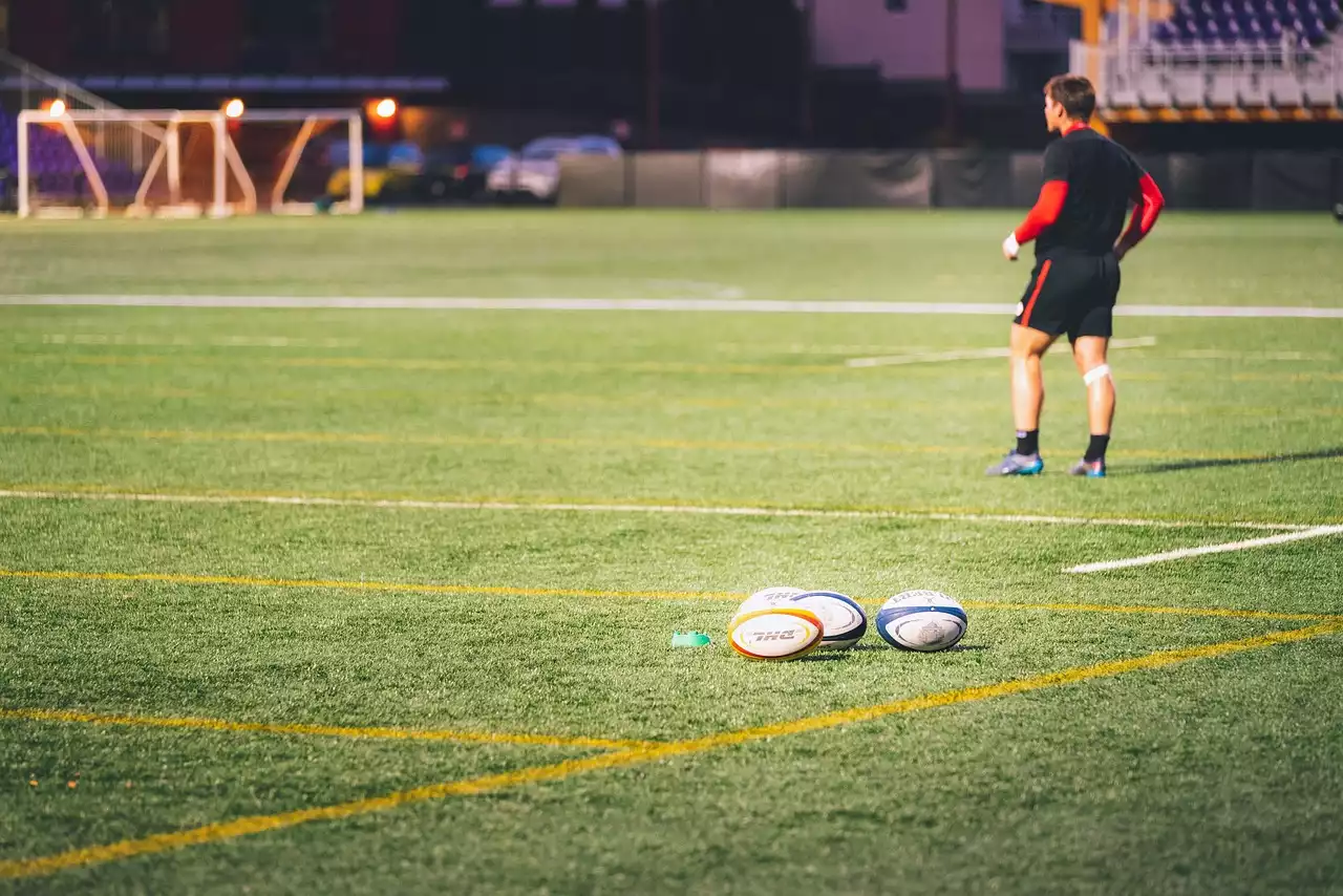 Die gesamte Ausrüstung, die zum Spielen von Rugby benötigt wird