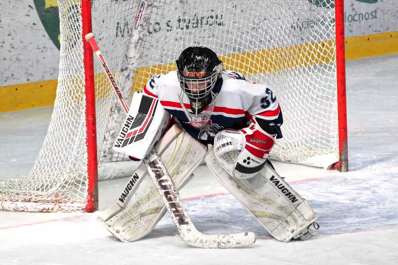 Caneleiras são peças de equipamento muito importantes no hóquei no gelo